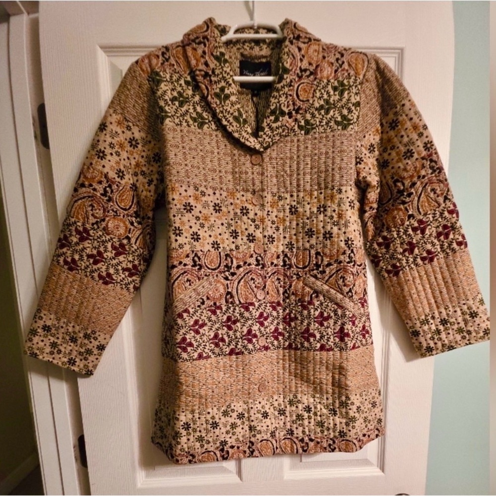 NWT Young Threads Patchwork Quilted Patterned Jacket